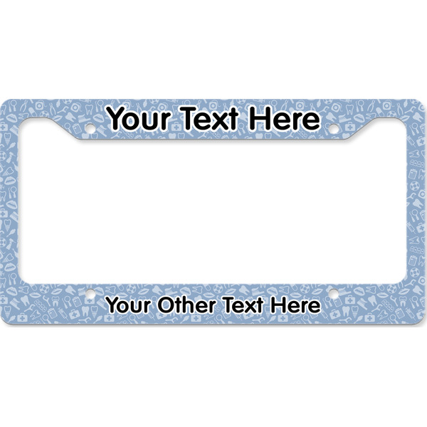 Custom Dentist License Plate Frame - Style B (Personalized)