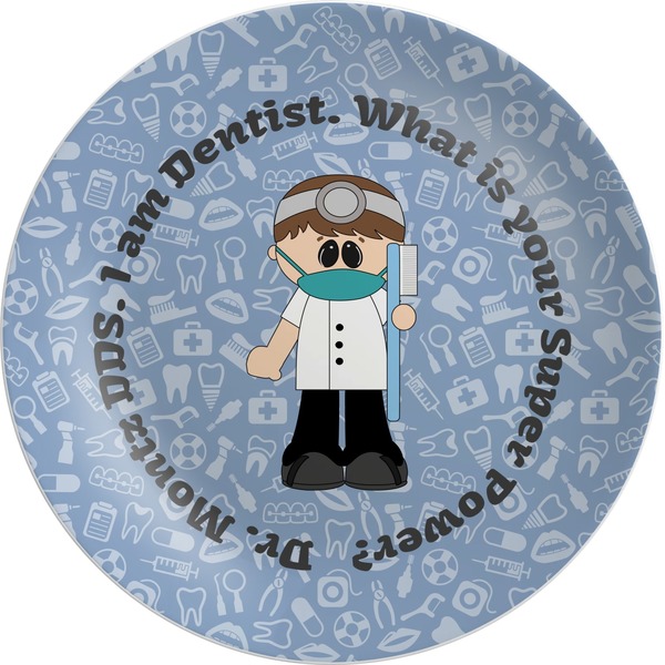 Custom Dentist Melamine Plate (Personalized)