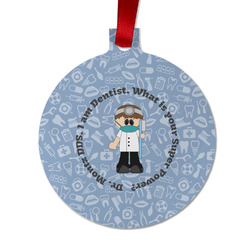 Dentist Metal Ball Ornament - Double Sided w/ Name or Text