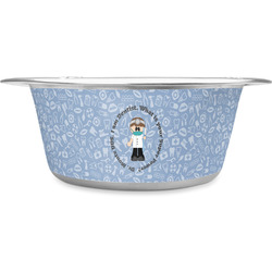 Dentist Stainless Steel Dog Bowl (Personalized)