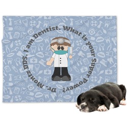 Dentist Dog Blanket - Large (Personalized)