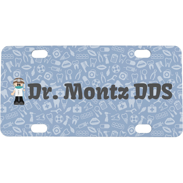 Custom Dentist Mini / Bicycle License Plate (4 Holes) (Personalized)