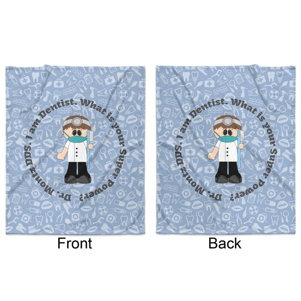 Dentist Minky Blanket - 50"x60" - Double Sided - Front & Back