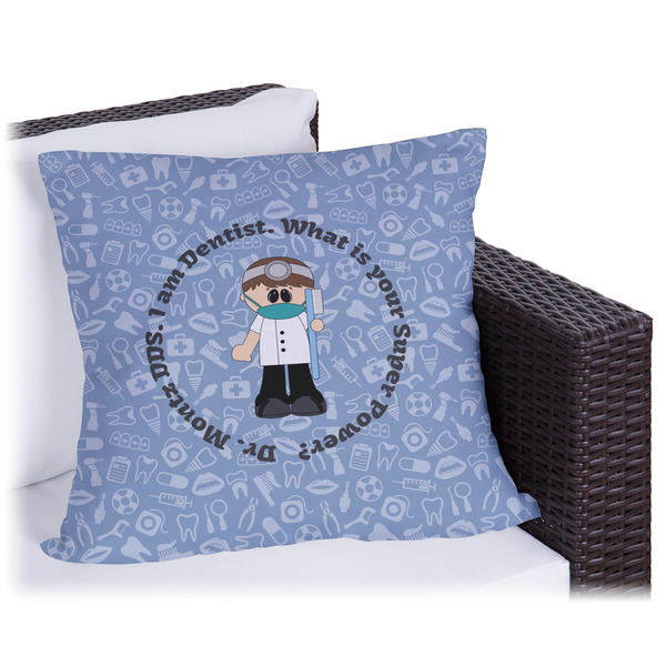 Custom Dentist Outdoor Pillow - 18" (Personalized)