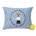 Dentist Outdoor Throw Pillow (Rectangular) (Personalized)