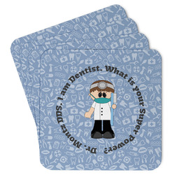 Dentist Paper Coasters w/ Name or Text