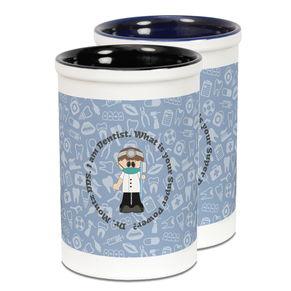 Custom Dentist Ceramic Pencil Holder - Large