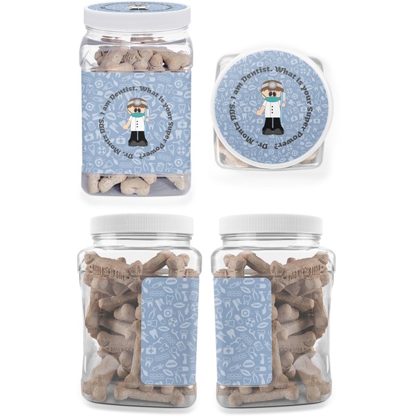 Dentist Pet Treat Jar - Multiple Angles
