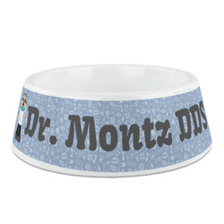 Dentist Plastic Dog Bowl (Personalized)