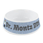 Dentist Plastic Dog Bowl - Small (Personalized)