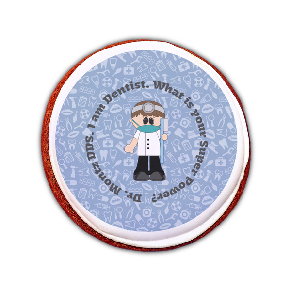 Dentist Printed Icing Circle - Small - On Cookie