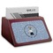 Dentist Red Mahogany Business Card Holder - Angle