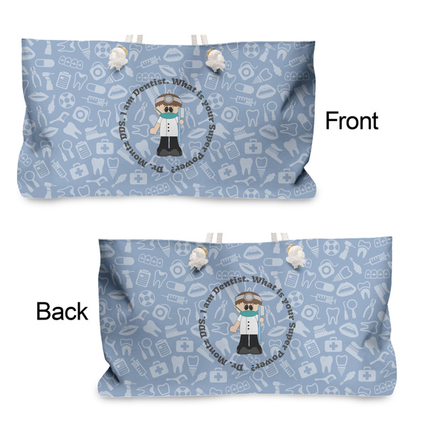 Dentist Large Rope Tote - From & Back View