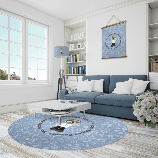 Dentist Round Area Rug - IN CONTEXT