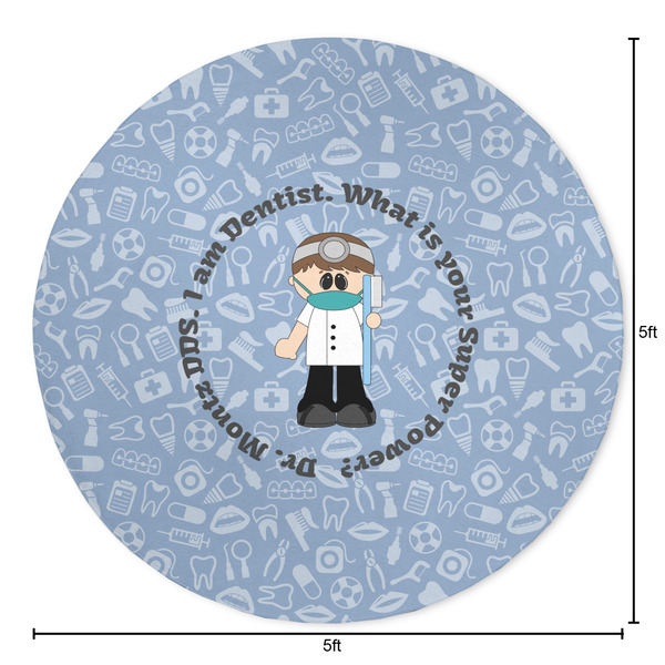 Dentist Round Area Rug - Size