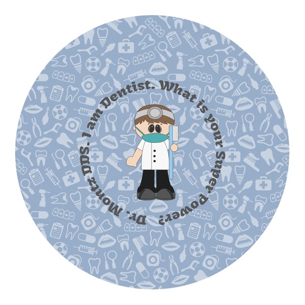 Custom Dentist Round Decal - Large (Personalized)