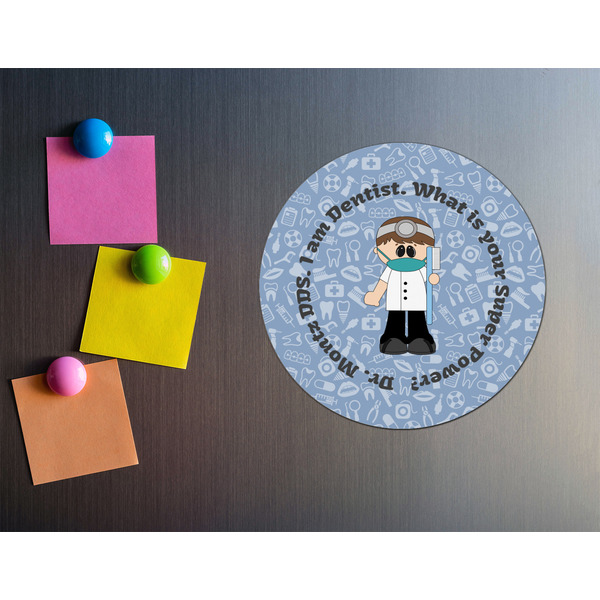 Dentist Round Fridge Magnet - LIFESTYLE