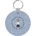 Dentist Round Plastic Keychain (Personalized)