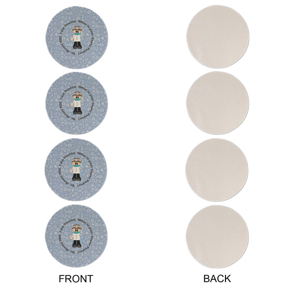 Dentist Round Linen Placemats - APPROVAL Set of 4 (single sided)