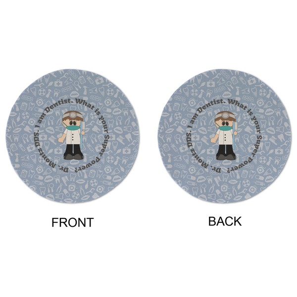 Dentist Round Linen Placemats - APPROVAL (double sided)