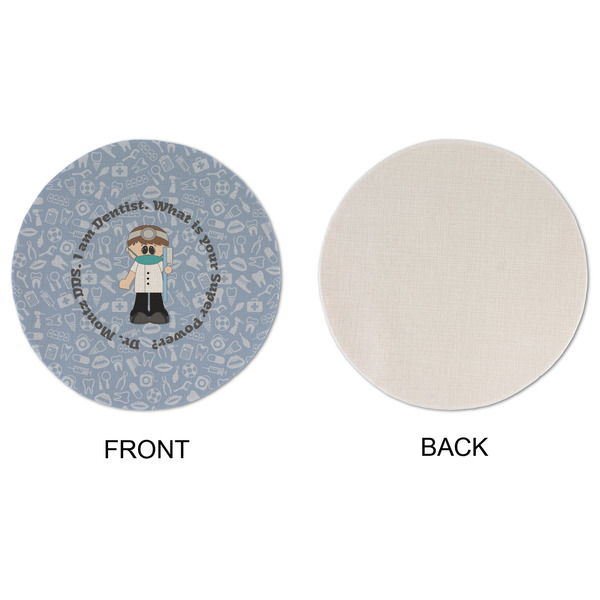 Dentist Round Linen Placemats - APPROVAL (single sided)