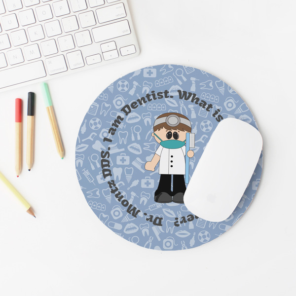 Dentist Round Mousepad - LIFESTYLE 2