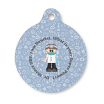 Dentist Round Pet ID Tag - Small (Personalized)