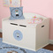 Dentist Round Wall Decal on Toy Chest