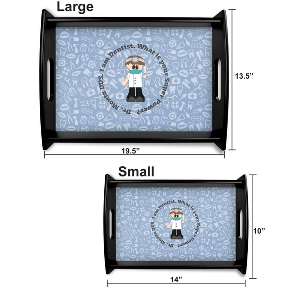 Dentist Serving Tray Black Sizes