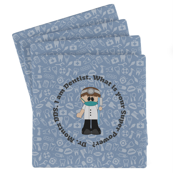 Custom Dentist Absorbent Stone Coasters - Set of 4 (Personalized)