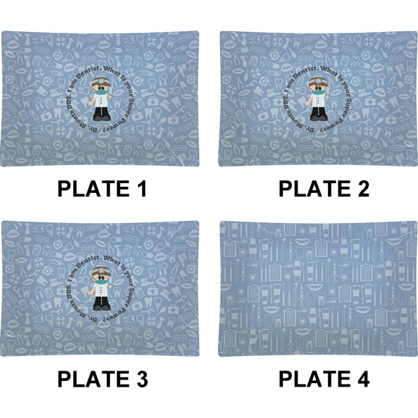 Dentist Set of Rectangular Appetizer / Dessert Plates (Approval)