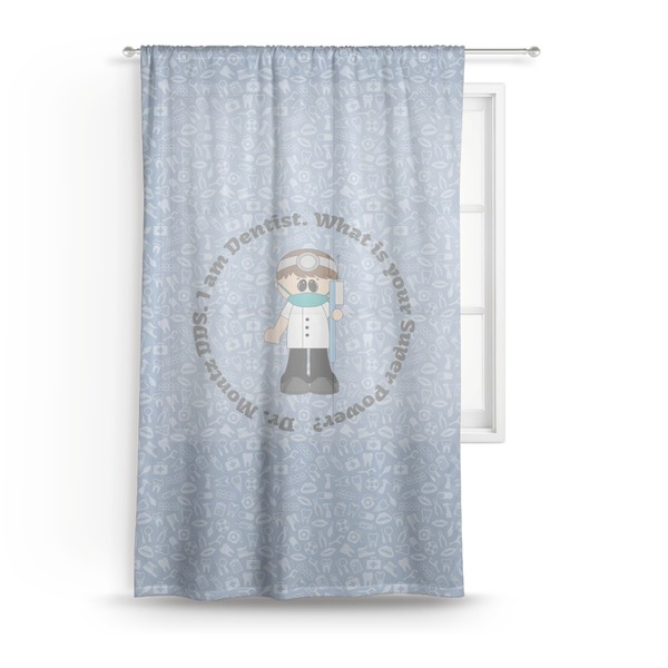 Custom Dentist Sheer Curtain (Personalized)