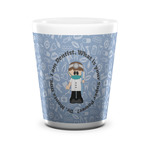Dentist Ceramic Shot Glass - 1.5 oz - White - Set of 4 (Personalized)