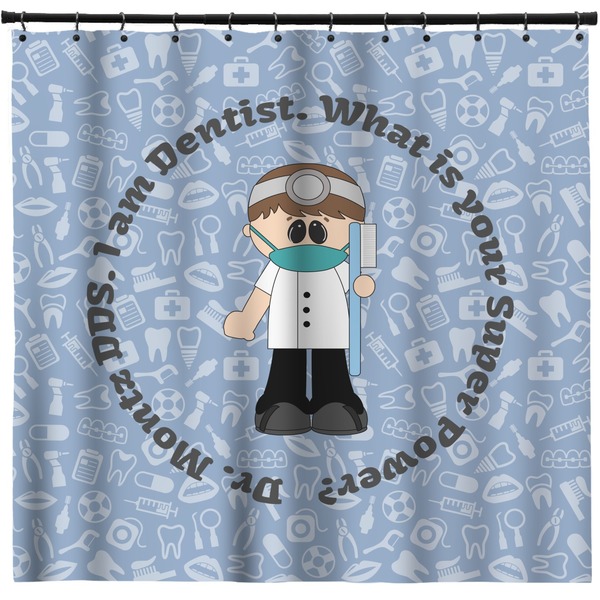 Custom Dentist Shower Curtain - 71" x 74" (Personalized)