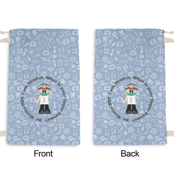 Dentist Small Laundry Bag - Front & Back View