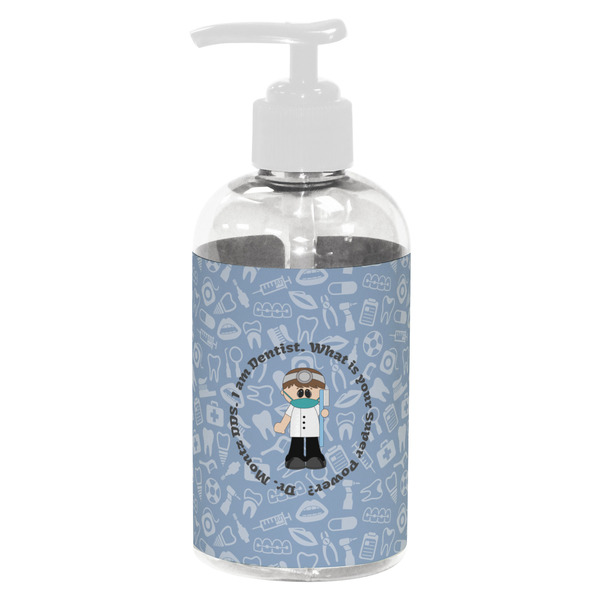 Custom Dentist Plastic Soap / Lotion Dispenser (8 oz - Small - White) (Personalized)