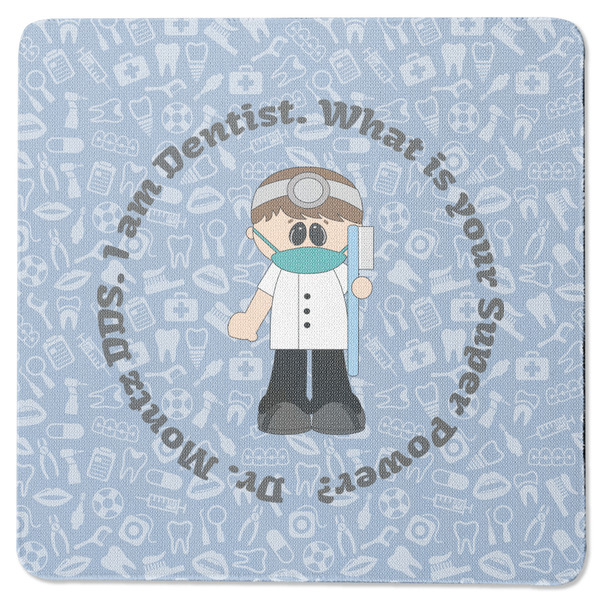 Custom Dentist Square Rubber Backed Coaster (Personalized)