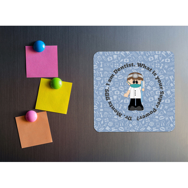 Dentist Square Fridge Magnet - LIFESTYLE