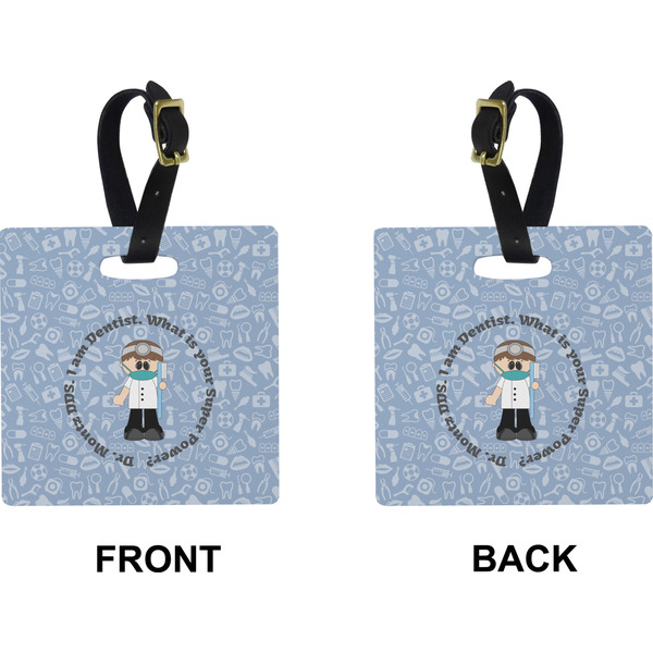Dentist Square Luggage Tag (Front + Back)