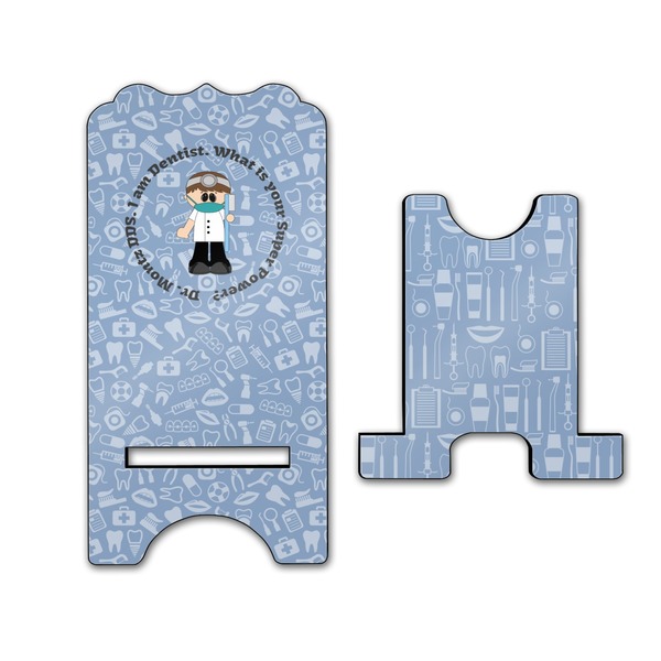 Dentist Stylized Phone Stand - Front & Back - Large
