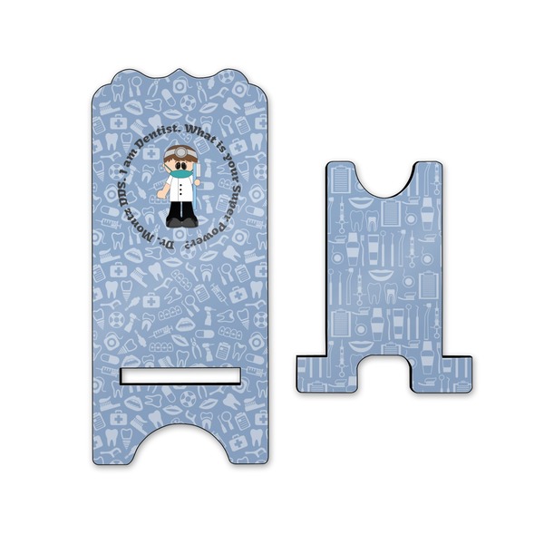 Dentist Stylized Phone Stand - Front & Back - Small