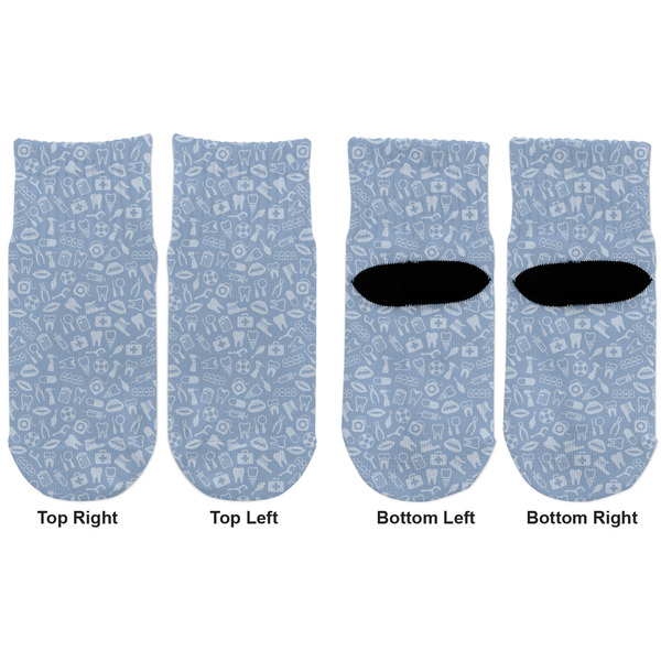 Dentist Toddler Ankle Socks - Double Pair - Front and Back - Apvl