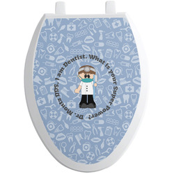Dentist Toilet Seat Decal - Elongated (Personalized)
