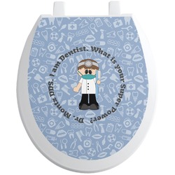Dentist Toilet Seat Decal - Round (Personalized)