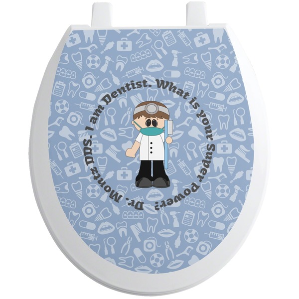 Custom Dentist Toilet Seat Decal (Personalized)