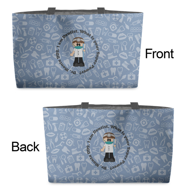 Dentist Tote w/Black Handles - Front & Back Views