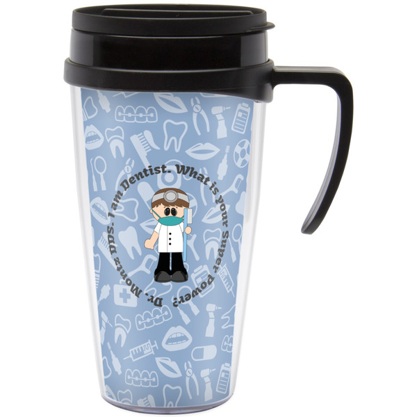 Custom Dentist Acrylic Travel Mug with Handle (Personalized)
