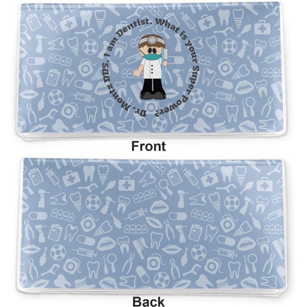 Dentist Vinyl Check Book Cover - Front and Back