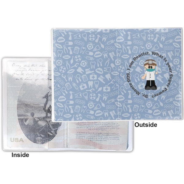 Dentist Vinyl Passport Holder - Flat Front and Back