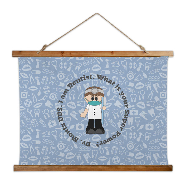 Custom Dentist Wall Hanging Tapestry - Wide (Personalized)